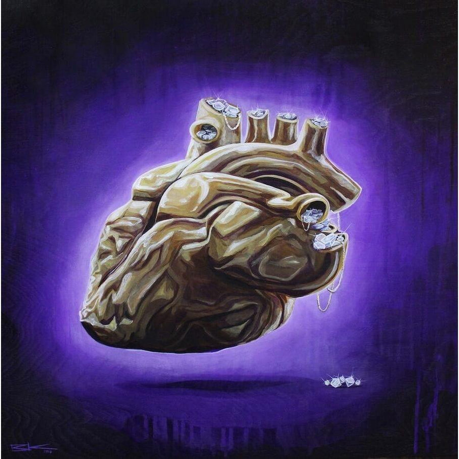 PURPLE IS FOR ROYALTY (#6) "HEART OF GOLD"-Limited edition print-BK The Artist Store